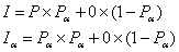 I=P*Pa+0*(1-Pa);Ia=Pa*Pa+0*(1-Pa)